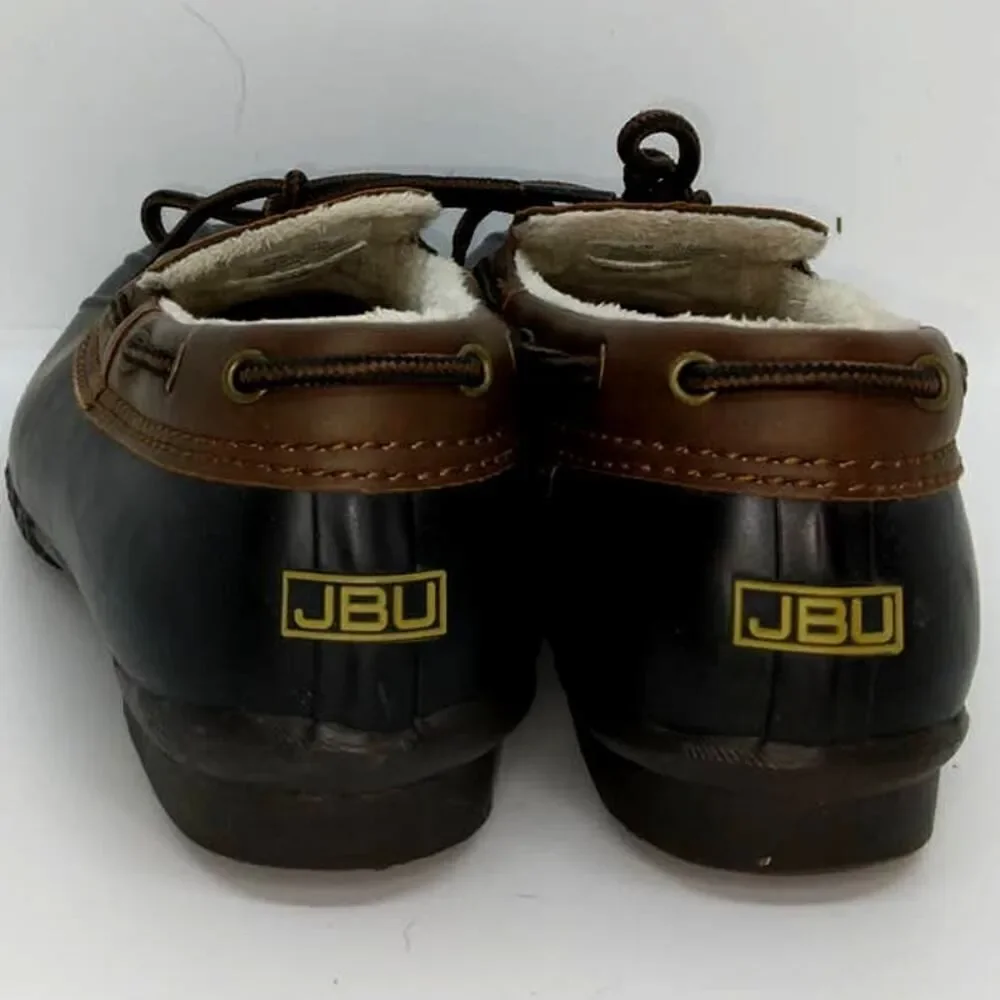 JBU by Jambu Women's Pre-owned Weather Ready Black/Brown Rain Shoes - sz. 9 1/2